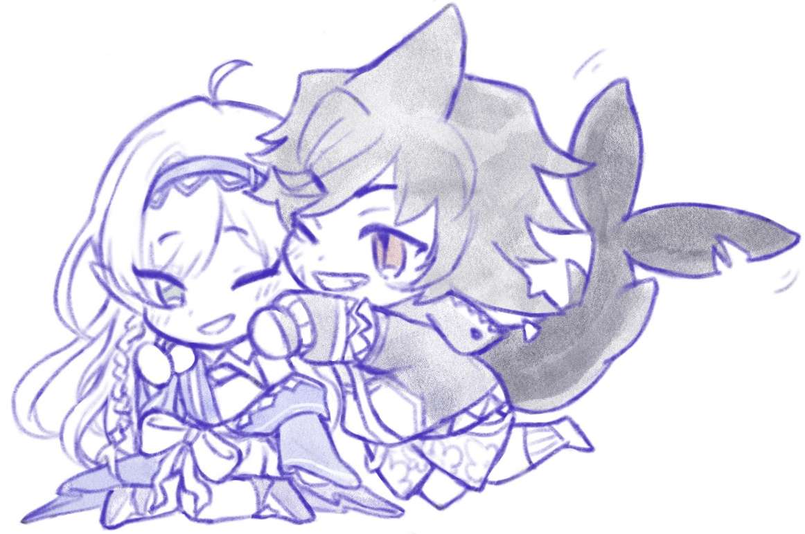 Mazzy & Micha Hug Sketch