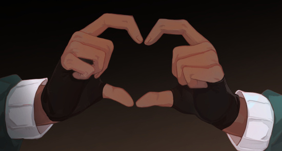 Heart Hands Illustration